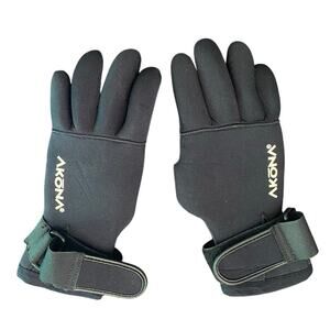 Akona Neoprene Dive Gloves XXS Black Adjustable Wrist Strap Thermal Water Gloves